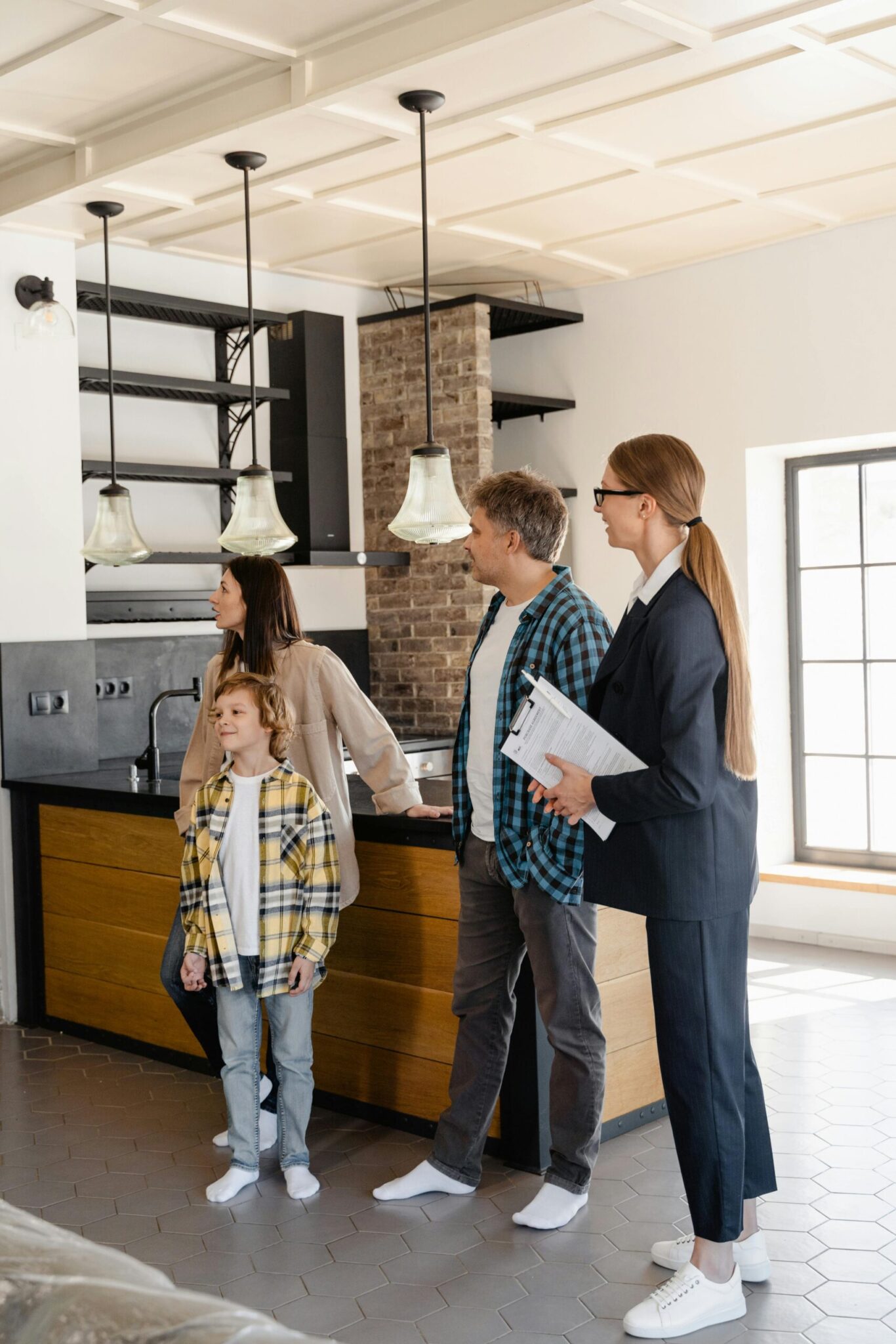 Family Having a House Tour